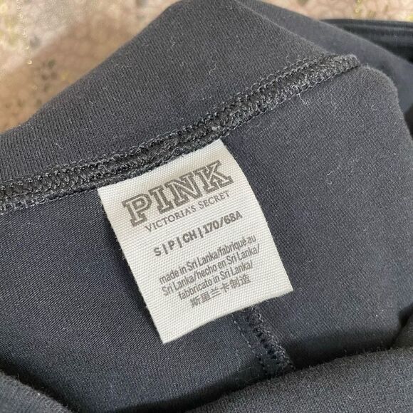 PINK Victorias Secret Black Iridescent Rhinestone High Waist Leggings, Small - Picture 6 of 6